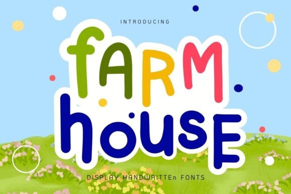 Farm House: A Cute Display Font for Editorial Design