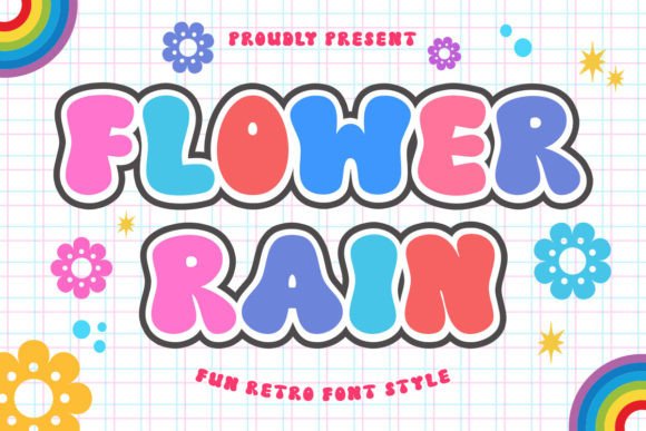 Flower Rain: A Playful Display Typeface for Modern Editorial Design
