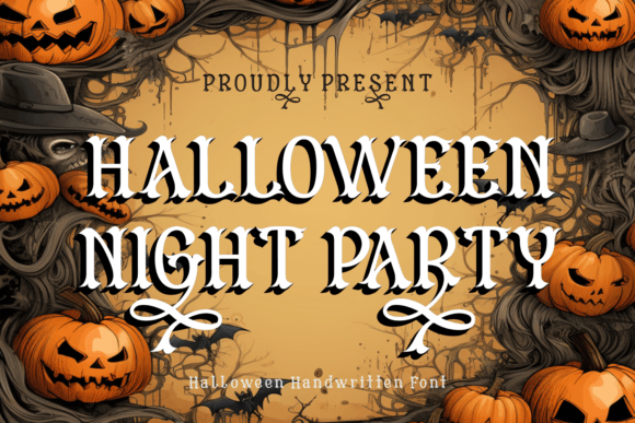 Halloween Night Party: The Stylish Handwritten Typeface for Spooky Campaigns