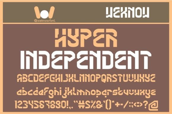 Hyper Independent: A Techno-Scifi Display Font for Modern Digital Brands