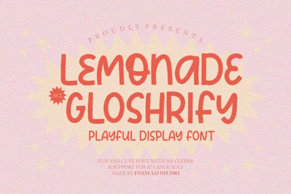 Lemonade Gloshrify: The Playful Display Font for Modern Web Design