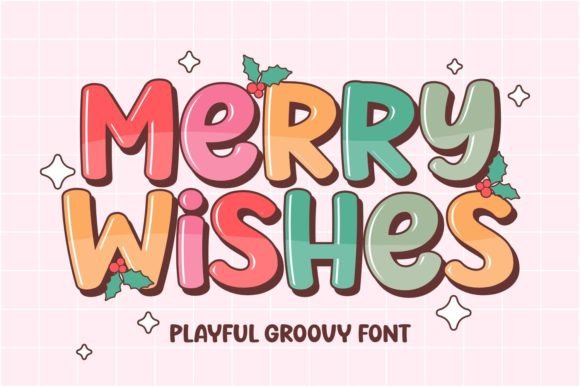 Merry Wishes: A Retro Bold Typeface for Creative Product Design