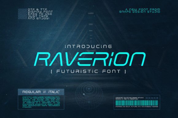 Raverion: The Futuristic Display Font for Bold Branding