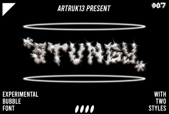 Stungy: An Experimental Bubble Metal Font for Bold Editorial Design