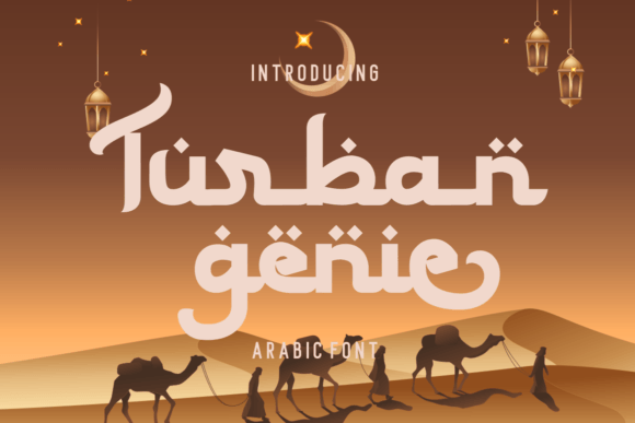 Turban Genie: Elegant Arabic Display Fonts for Handmade Crafts
